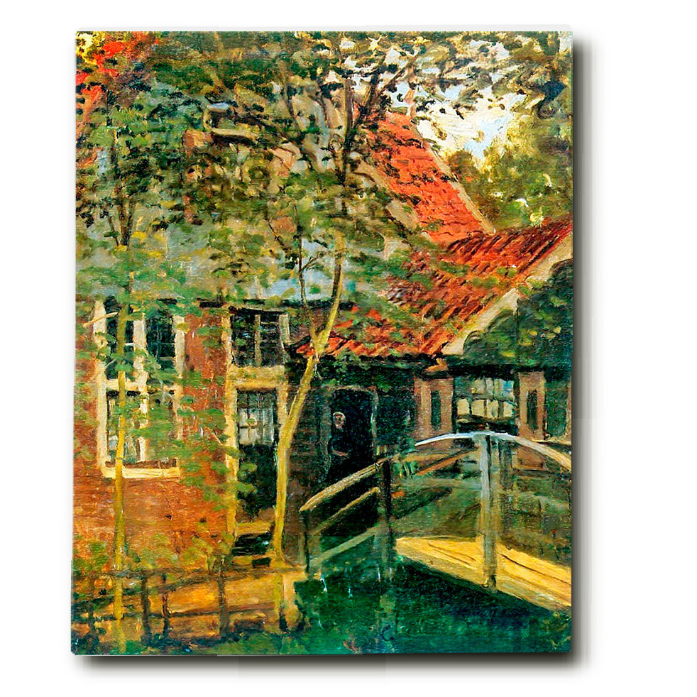 Quadro decorativo.Cloude Monet: Zaandam little bridge, impressão em tela canvas.