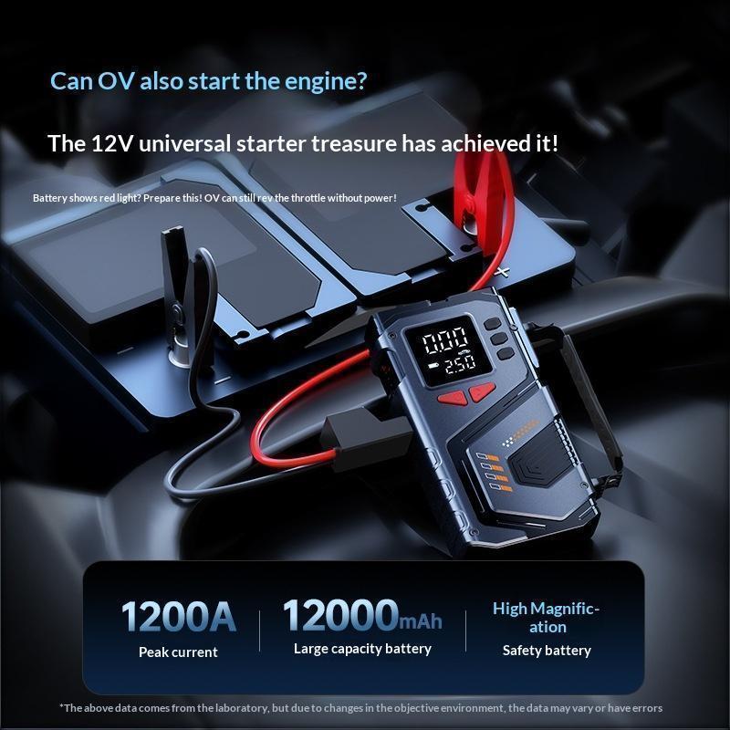 Alta Potência Portátil 12V Jump Starter Com Inflador De Pneus De 150 PSI Compressor De Ar Impulsionador De Bateria De Ca