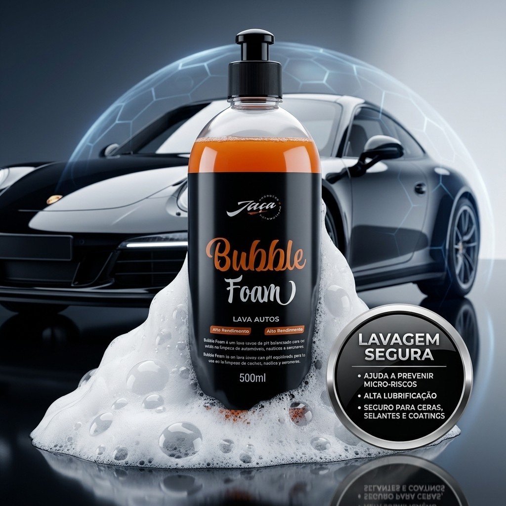 Shampoo Automotivo Alcalino Jaça Bubble Foam 500ml Espuma Densa Limpeza Pesada Snow Foam