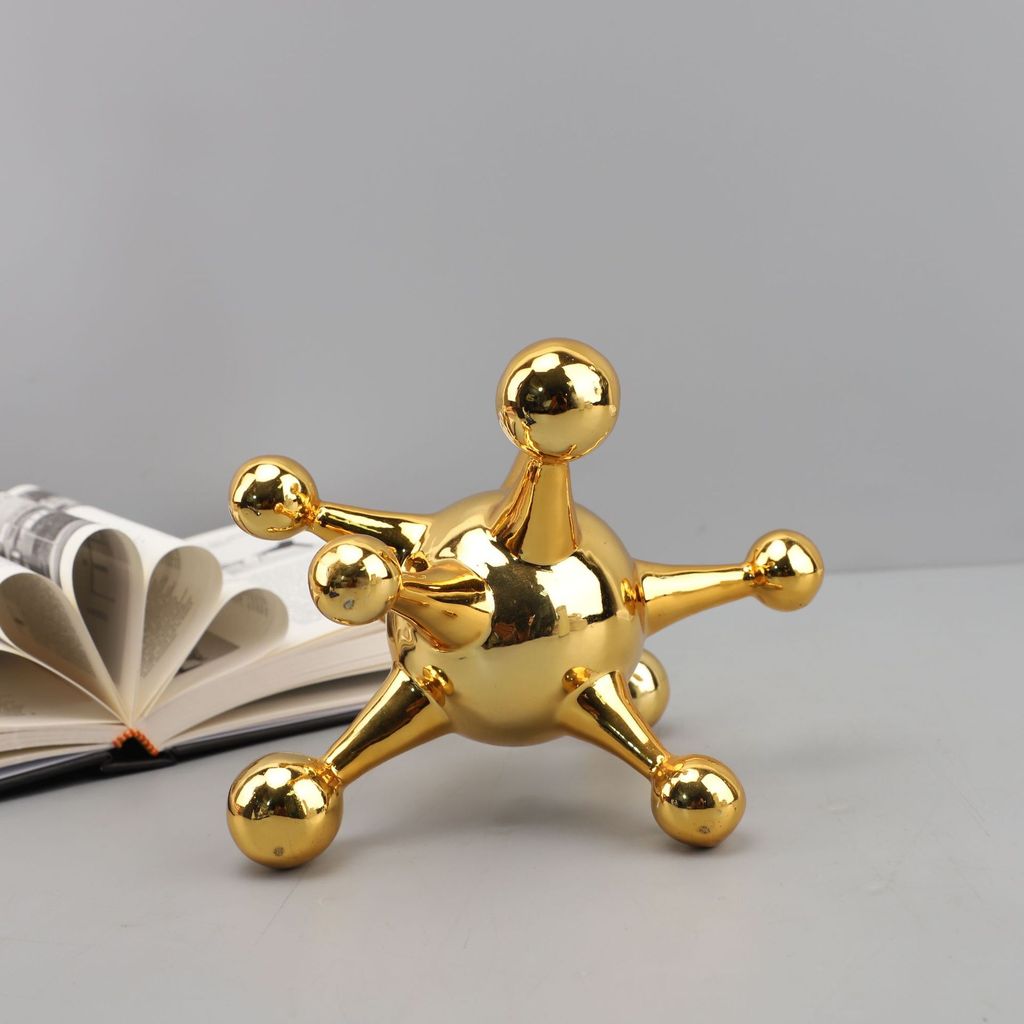 U2I1 Resin molecular balls Nordic light luxury decorative objects for living room TV cabinet, wine cabinet, entryway, so