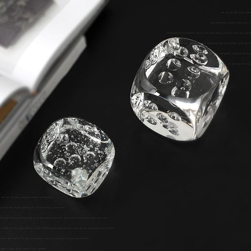 9N1P Nordic modern crystal dice, creative decorative pieces for living rooms, studies, and offices, metal spheres, home
