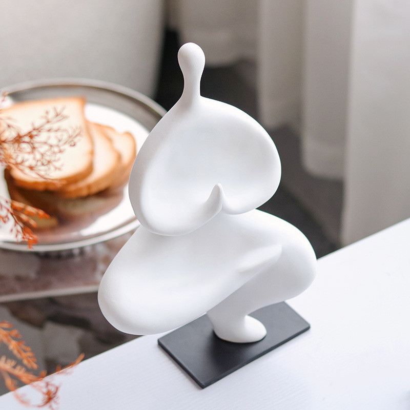 ON24 Nordic-style yoga figure sculptures, decorative pieces for model rooms, offices, and living rooms, creative modern