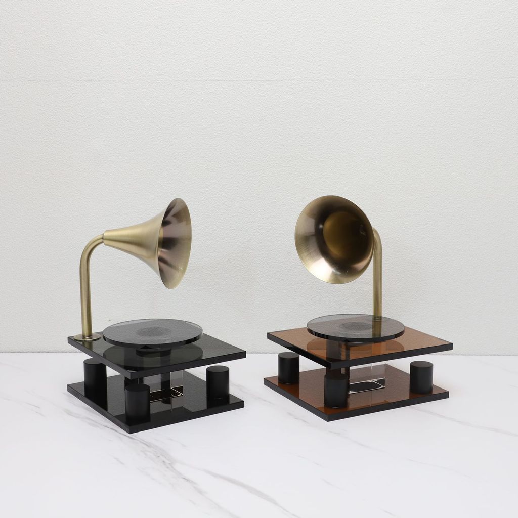 BEAN Nordic minimalist crystal gramophone decorative piece for model homes, sales offices, bedrooms, study rooms, deskto