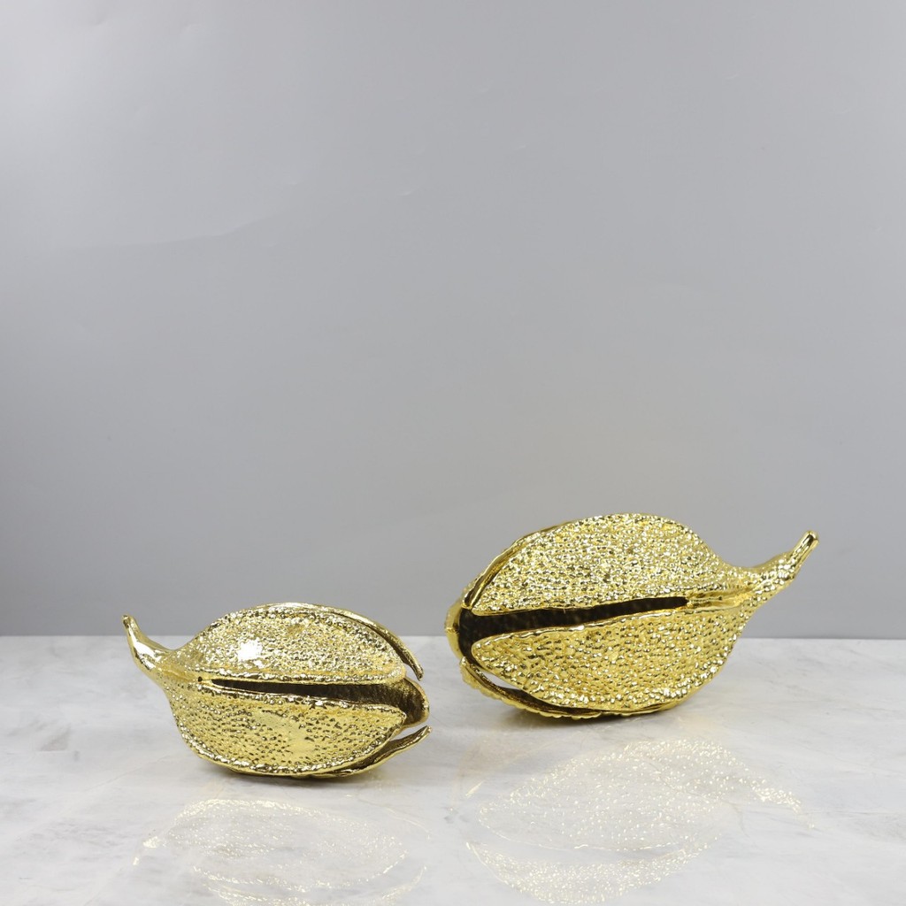 HXSQ Nordic-style creative metal-plated pod-shaped decorative ornaments, suitable for living rooms, hallways, TV cabinet