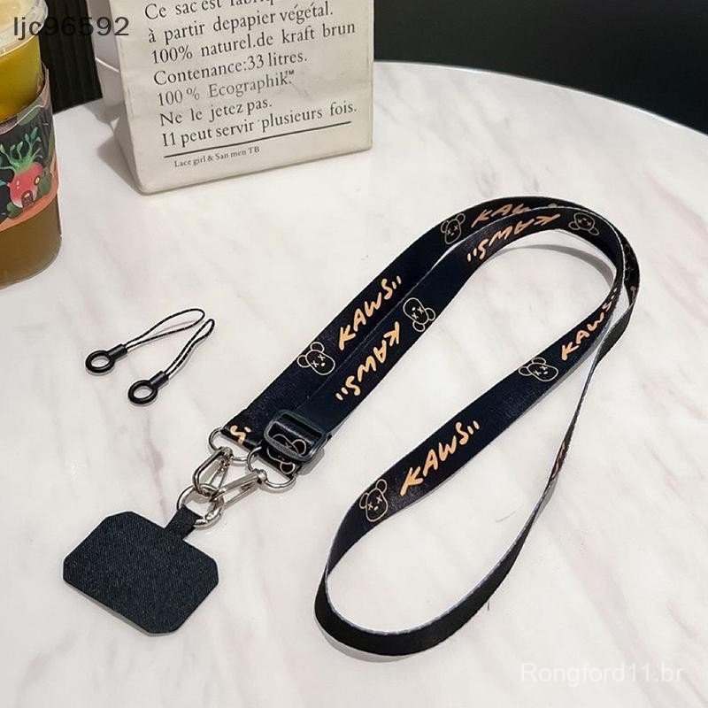 [ljc] Brownbear Snoopy Beer Phone Lanyard Anti-Perda Longo Crossbody Neck Straps Câmera Chaveiro Pingente Para Iphone Hu