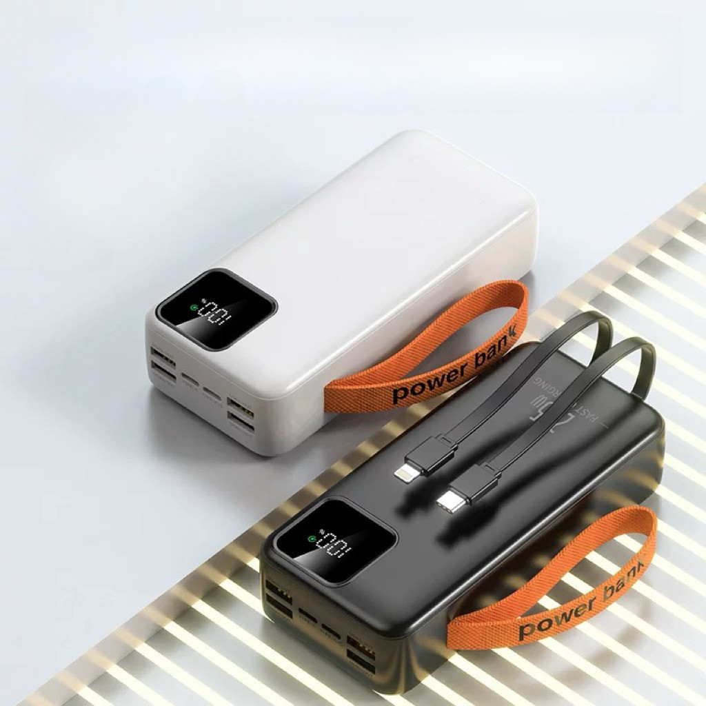 Power Bank 50000mAh Carregador Portátil Turbo 22,5W PD Carregamento Rápido Display Digital Para Celular iPhone Android