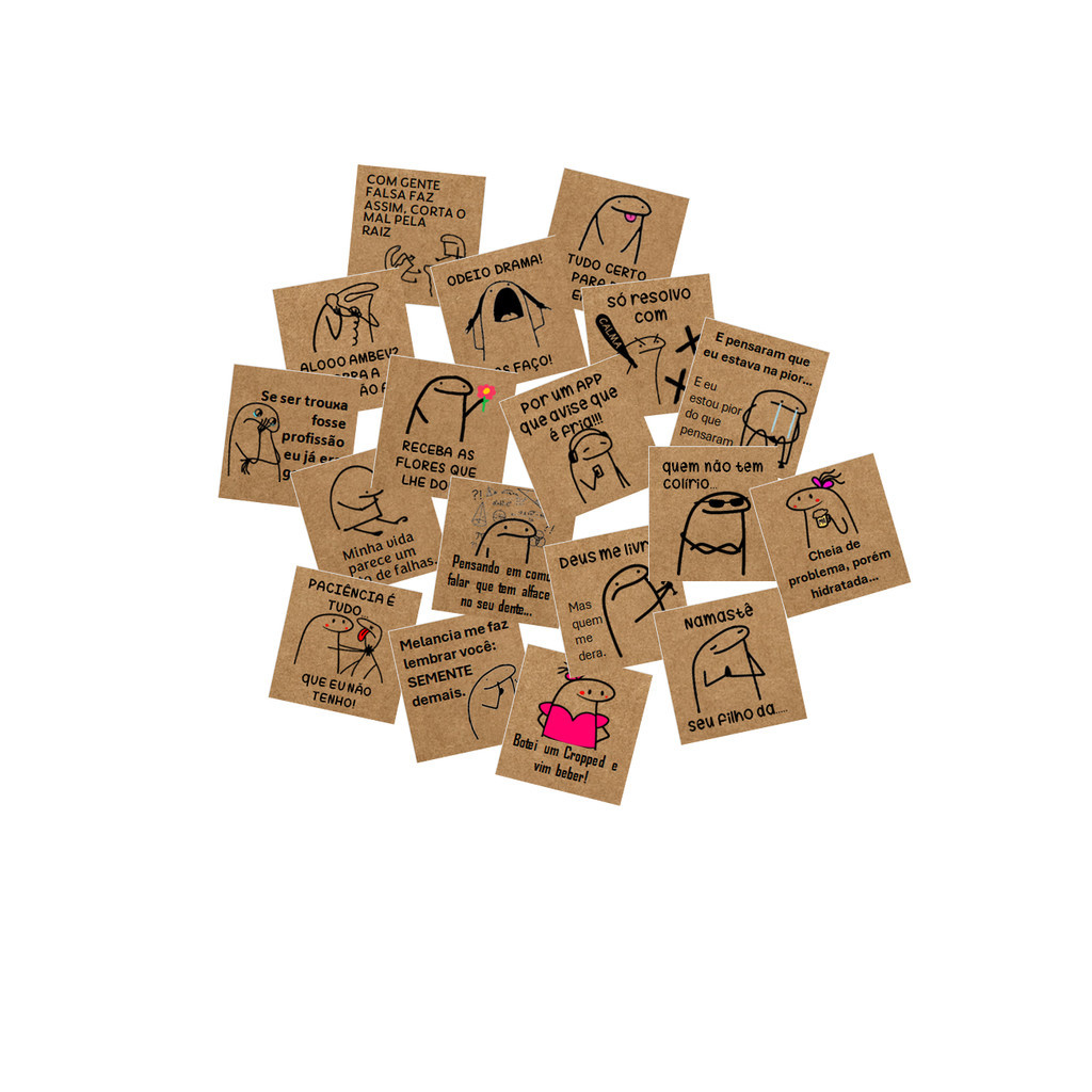 50 tags craft para drinks Flork frases divertidas 4cm x4cm