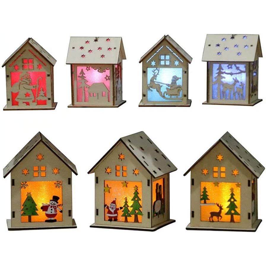 Wood Craft Kits Unfinished Small Houses 3D Cutting Wooden Puzzle Toy for Kids and Adults Build Your Own Perfect Decorati