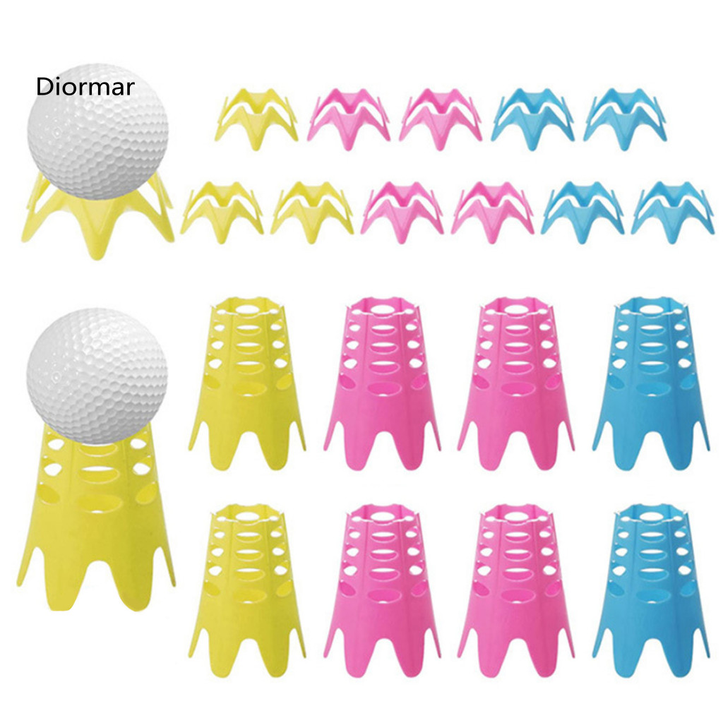 Unbreakable Golf Tees Easy Install 20pcs Durable Plastic Set – High Stability Low Friction Compact Portable for Indoor