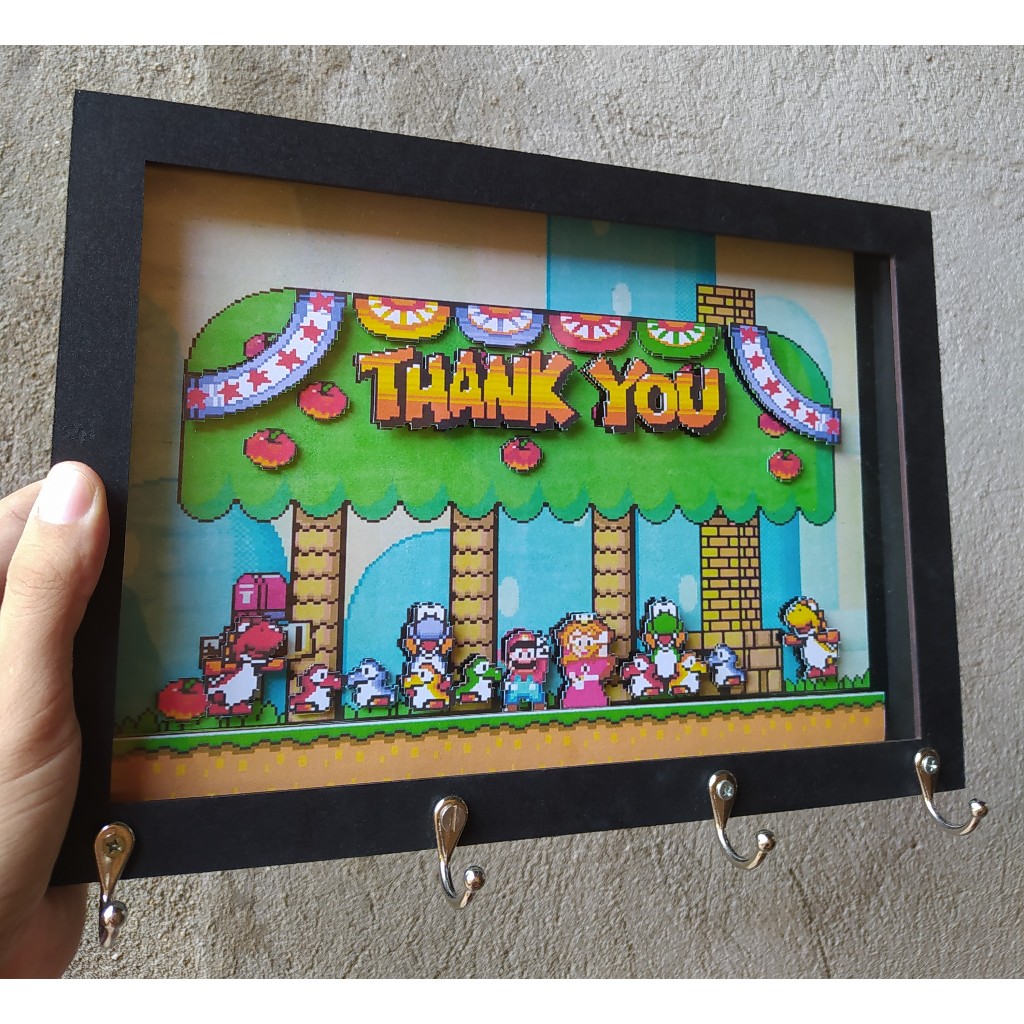PORTA CHAVES 3D SUPER MARIO WORLD tela final