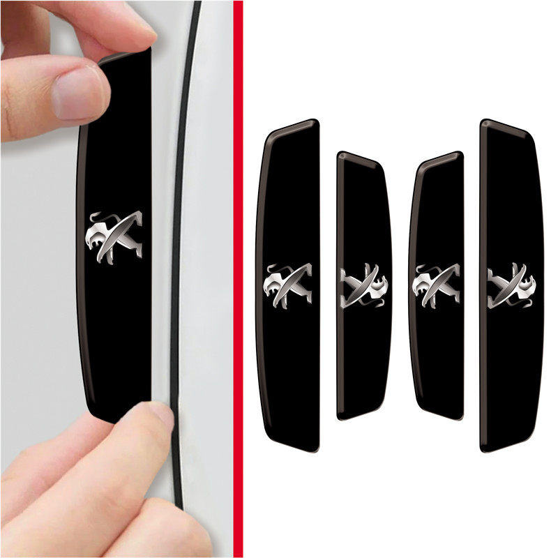 Protetor Lateral Porta Carro 3D Preto Compatível Peugeot