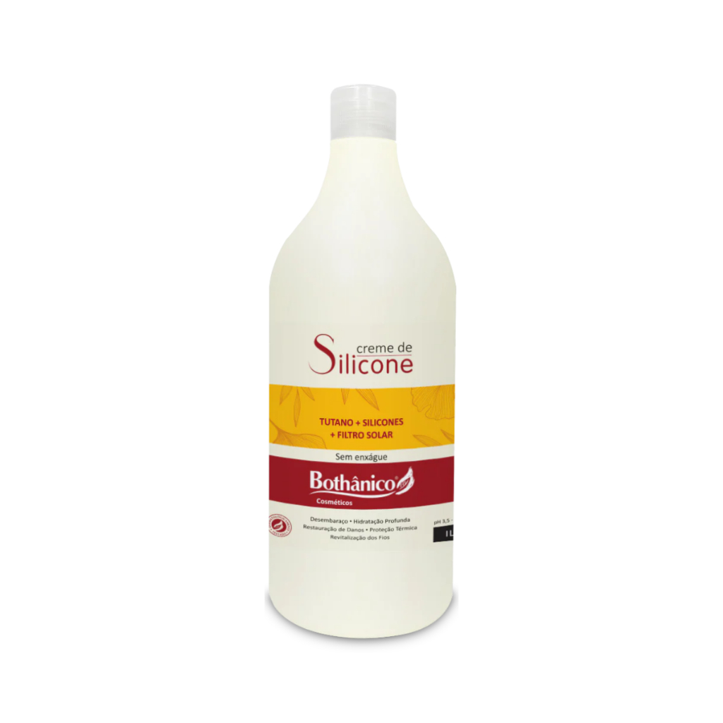 Creme de Silicone Sem Enxague Filtro Solar Umectação Proteção Térmica Bothânico Hair Cosméticos 1 L.