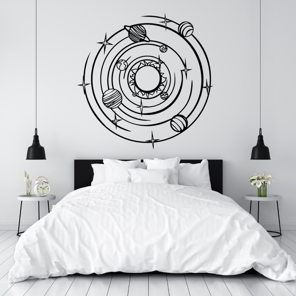 Quadro Decoração Galáxia Sala Quarto Escritório Aplique De Parede Vazado Universo Sistema Solar Mdf