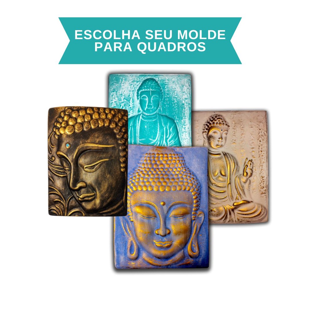 Forma Para Decoração Adorno Budista Molde Gesso Buda