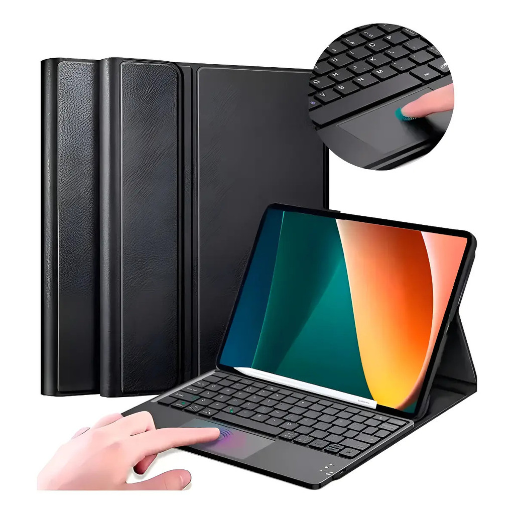 Capa Para Tablet Xiaomi Redimi Se 11pol Teclado Porta Caneta Cor Preto
