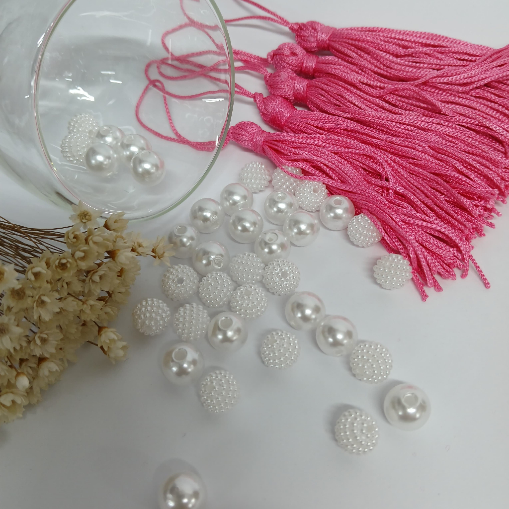 Kit de Micangas, Pérolas e Tassel - Crie Suas Próprias Joias