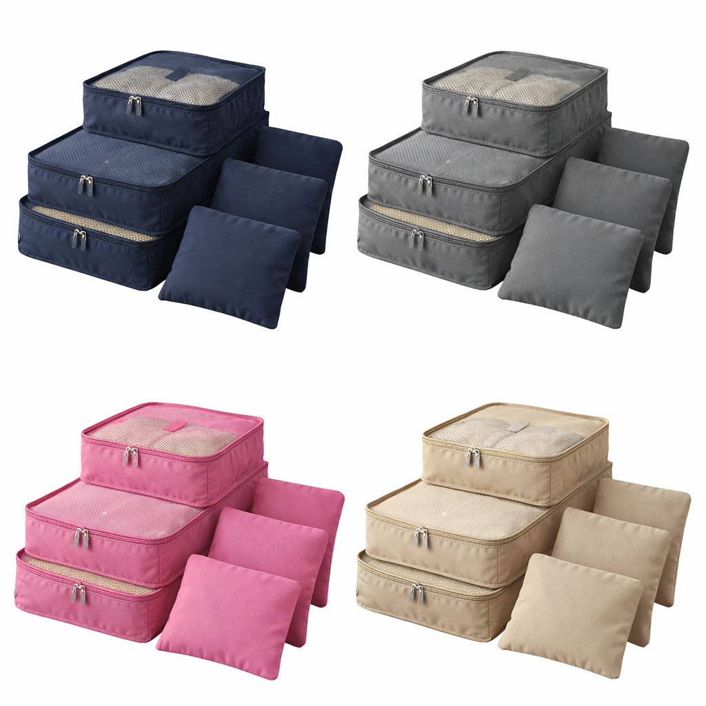 Kit 6 Organizadores de Mala para Viagem Sortido