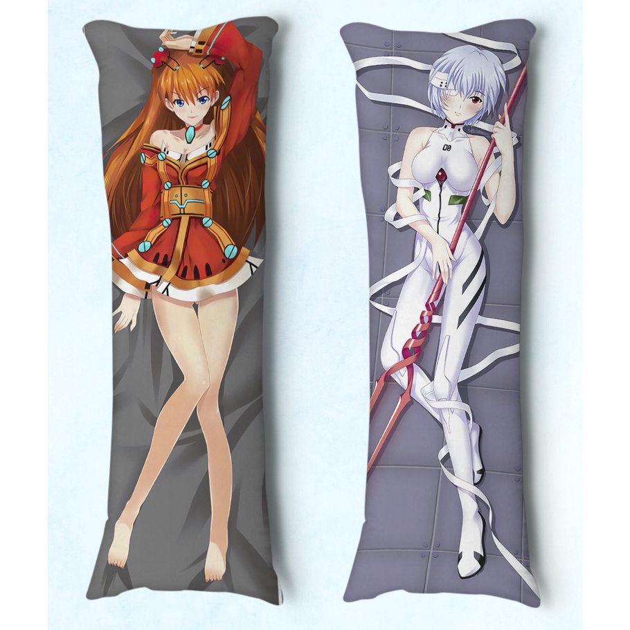 Capa Dakimakura Evangelion Asuka e Rei Vários tamanhos