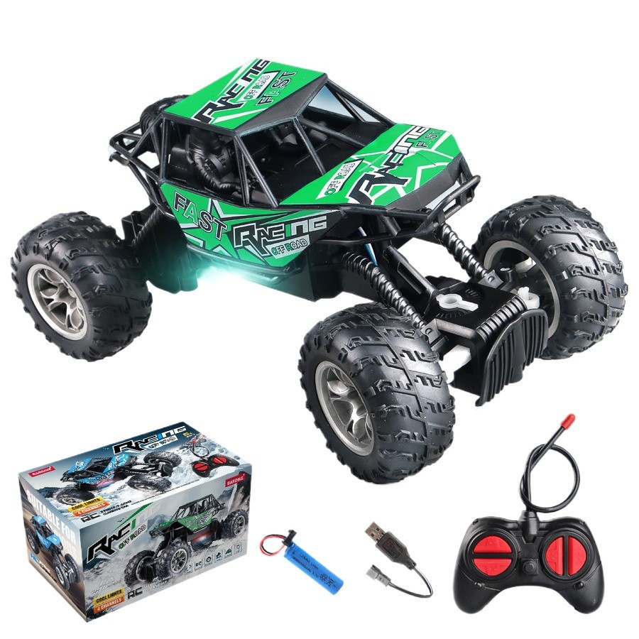 Carro De Escalada Off-road Com Controle Remoto , Corrida De Alta Velocidade , Quatro Canais , Luz De Carregamento , Mode