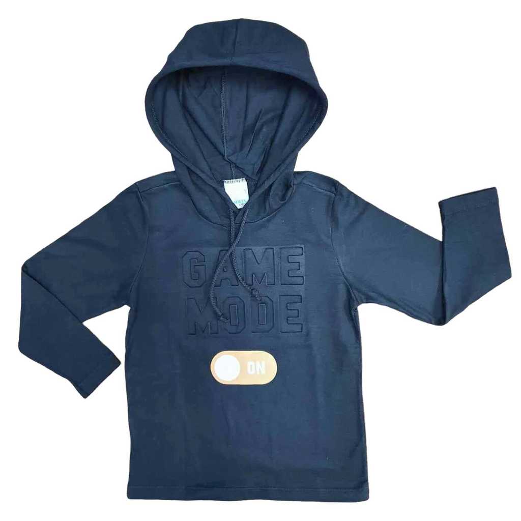Blusa Preta Game Mode Infantil
