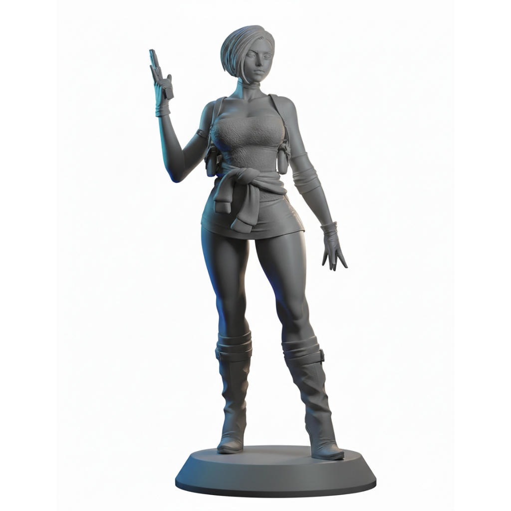 Figure Jill Valentine 4K Resina Alta Definição - Unpainted (S/ Pintura)