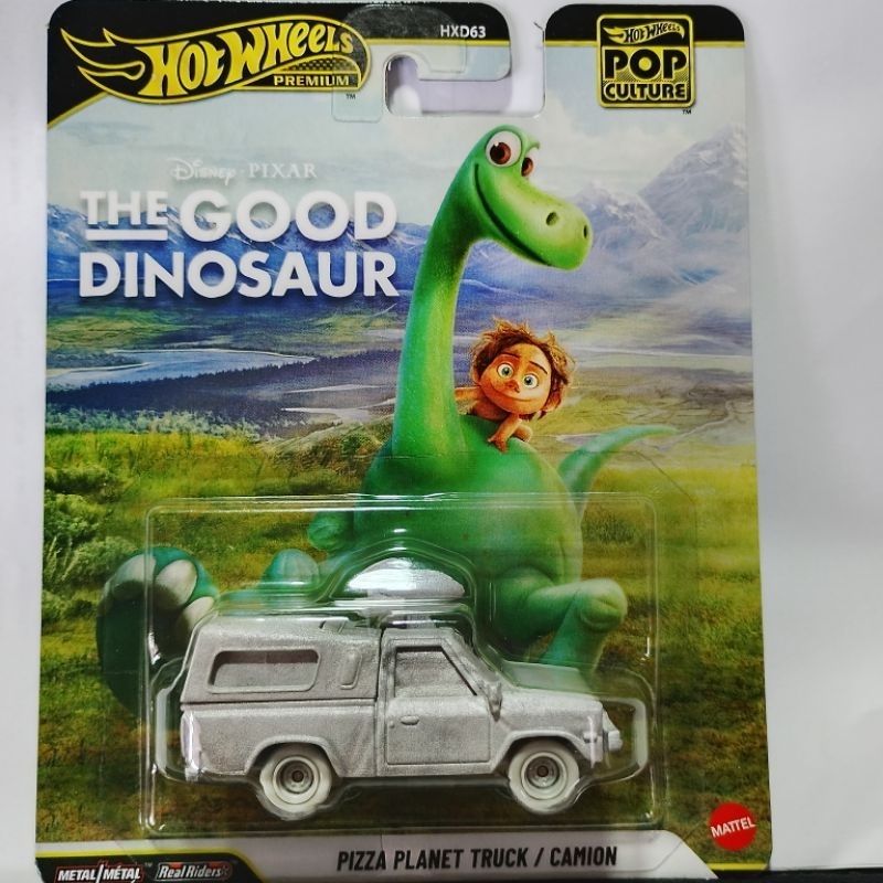 Hot Wheels Premium Pop Culture - Carrinho miniatura - Colecionável - Original - The Good Dinosaur pizza Planet Truck