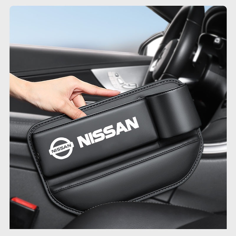 Caixa de Armazenamento para Fenda do Banco do Carro com Porta-Copos para Nissan Frontier Sylphy Sentra Navara Serena Tea