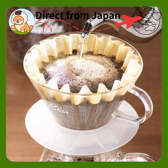 Kalita Wave Series Glass Coffee Dripper Heat Resistant Glass Coffee Drip Brewer 1-2 Cups / 2-4 Cups [Direto do Japão]