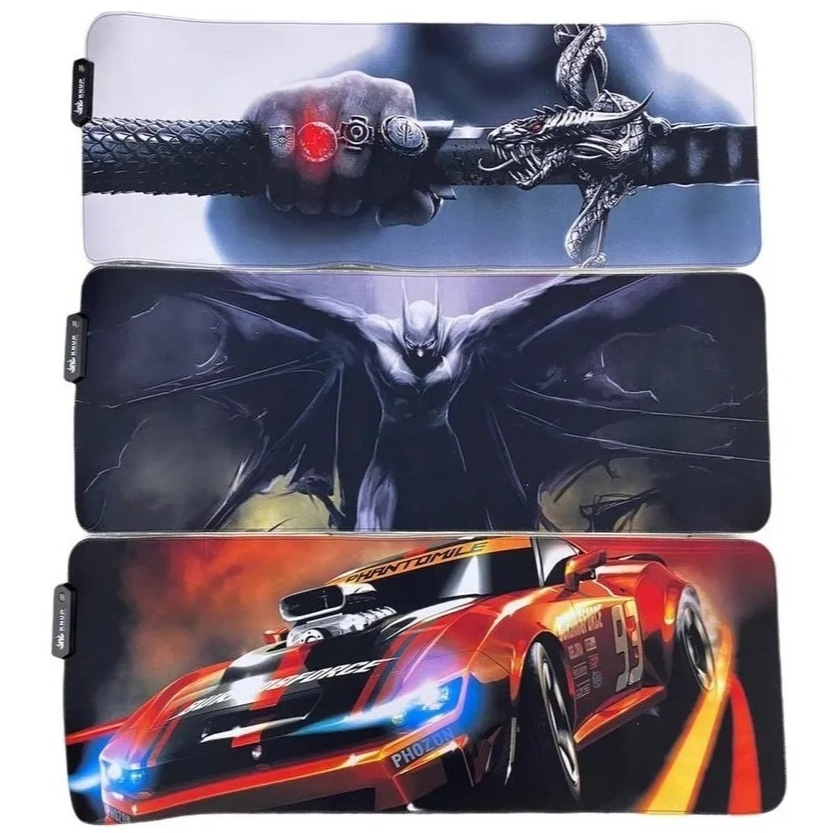 Mouse Pad Gamer Extra Grande Impermeável 80x30cm Com Led RGB KP-S011