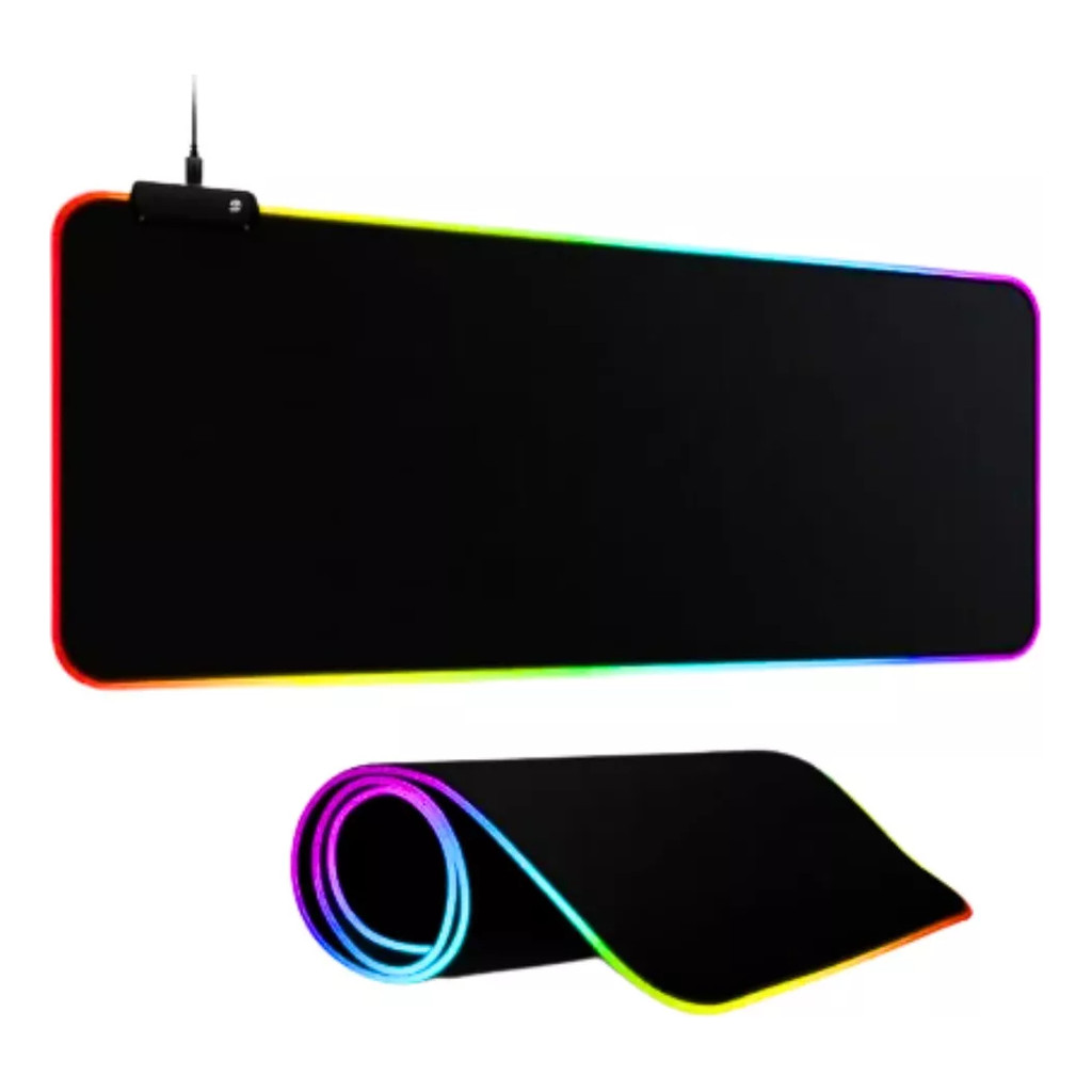 Mousepad Gamer Borda Led Rgb Iluminado 7 Cores 80x30 Grande Tipo Tapete RED1 P8030