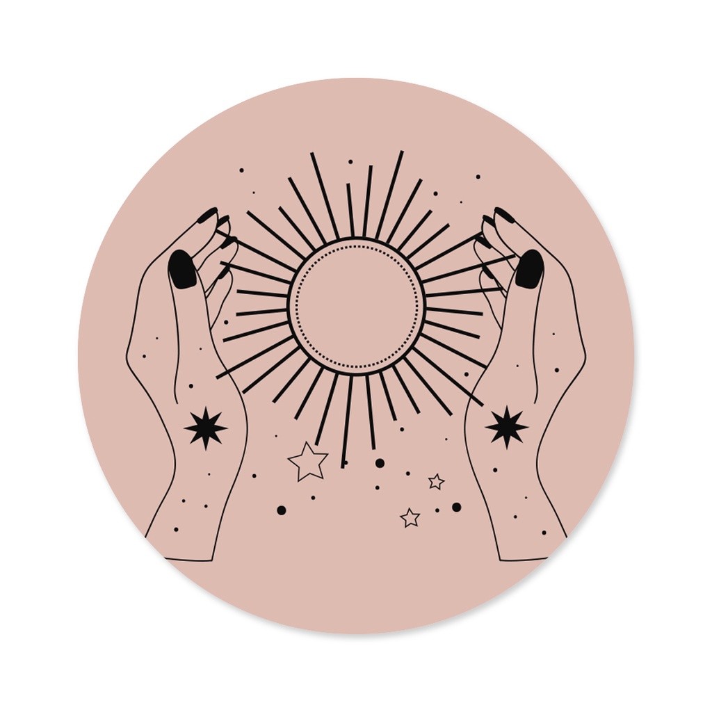 Mouse Pad Redondo Segurando Luz