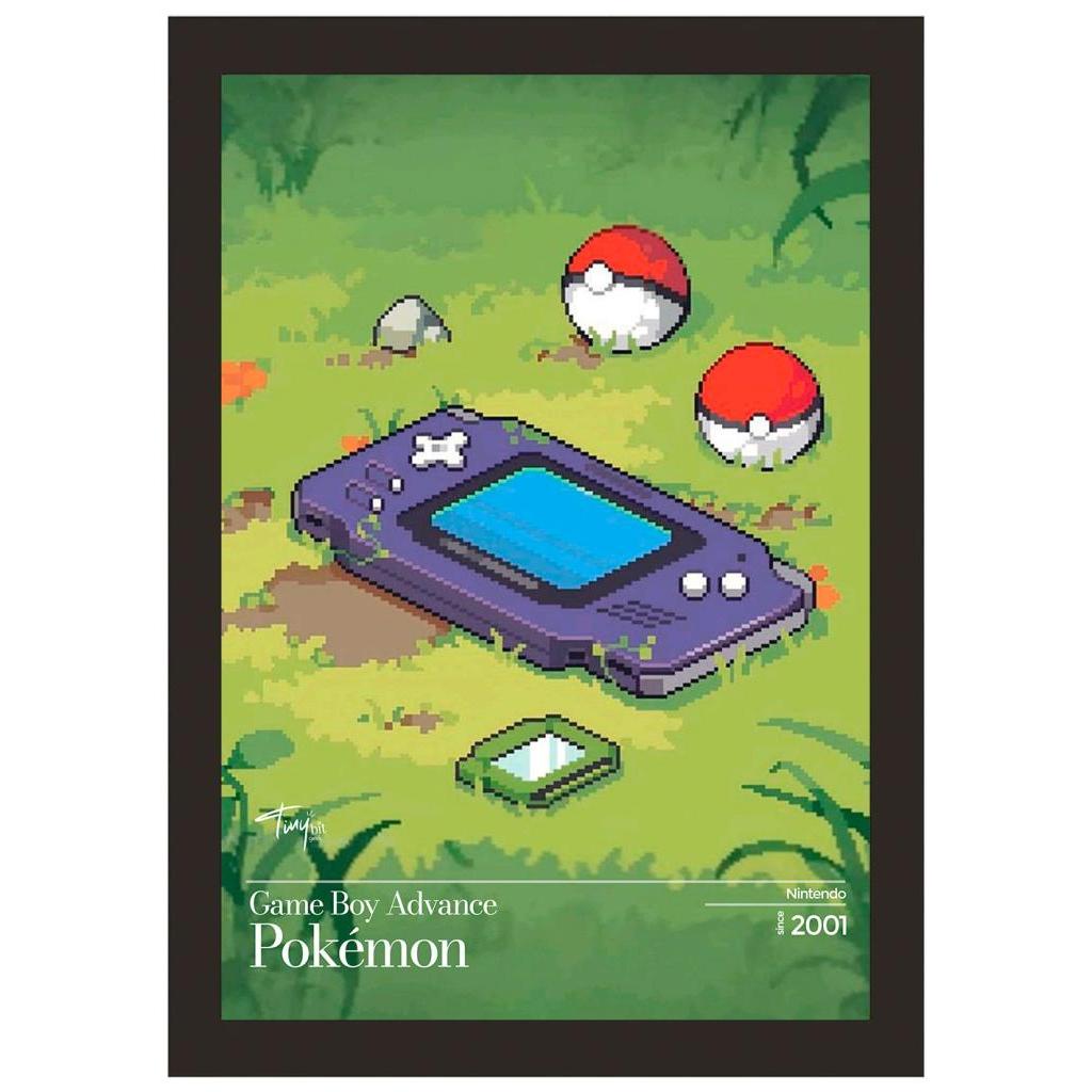 Quadro Decorativo - Pokémon & Game Boy Advance - Nostalgia - Full Canvas