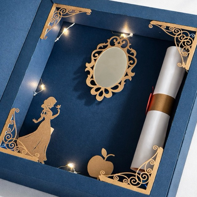 15 uni. Convite Princesa Branca De Neve Disney Criativo Para Festa 1 Ano e 15 Anos Com Luzes