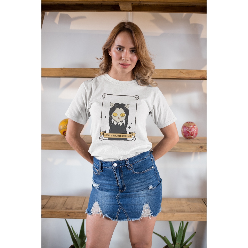 Camiseta I'll shut up in exchange for your soul Anti Pilling 100% Malha Premium MASCULINO/FEMININA