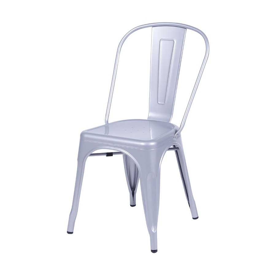 Cadeira de Jantar Boxbit Titan Tolix  Pintura Epoxi Cinza