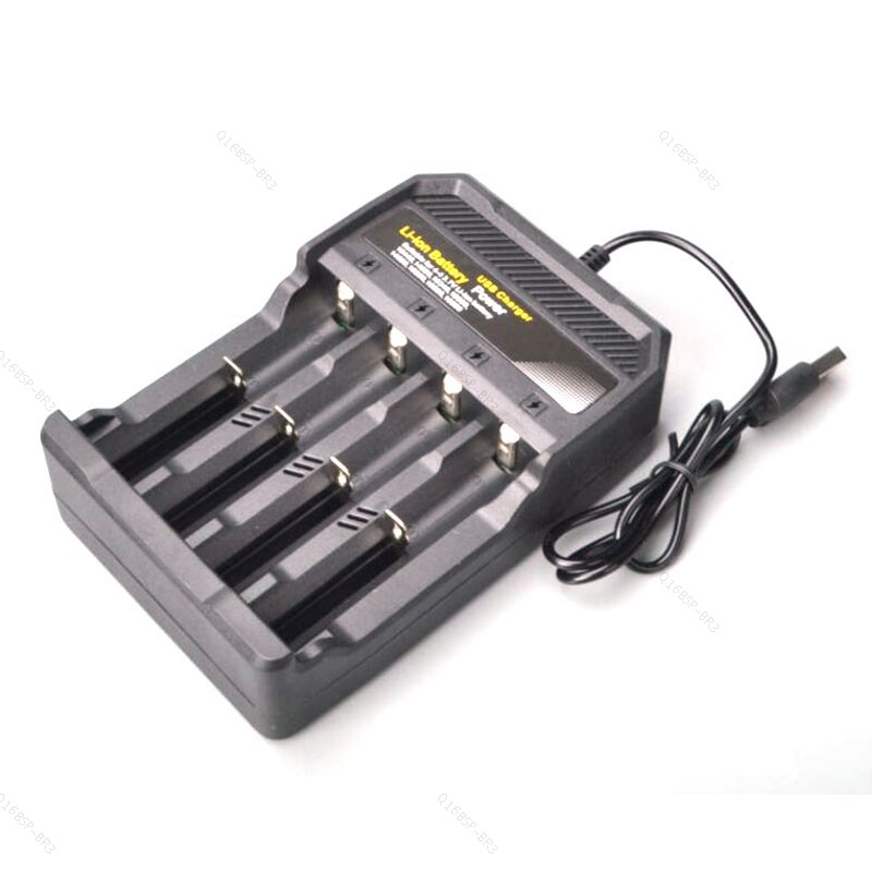 Portas USB 14500 16340 18350 18650 Bateria De Íon-Lítio 4 Slots Adaptador De Carregador Independente Plugue De Carregame