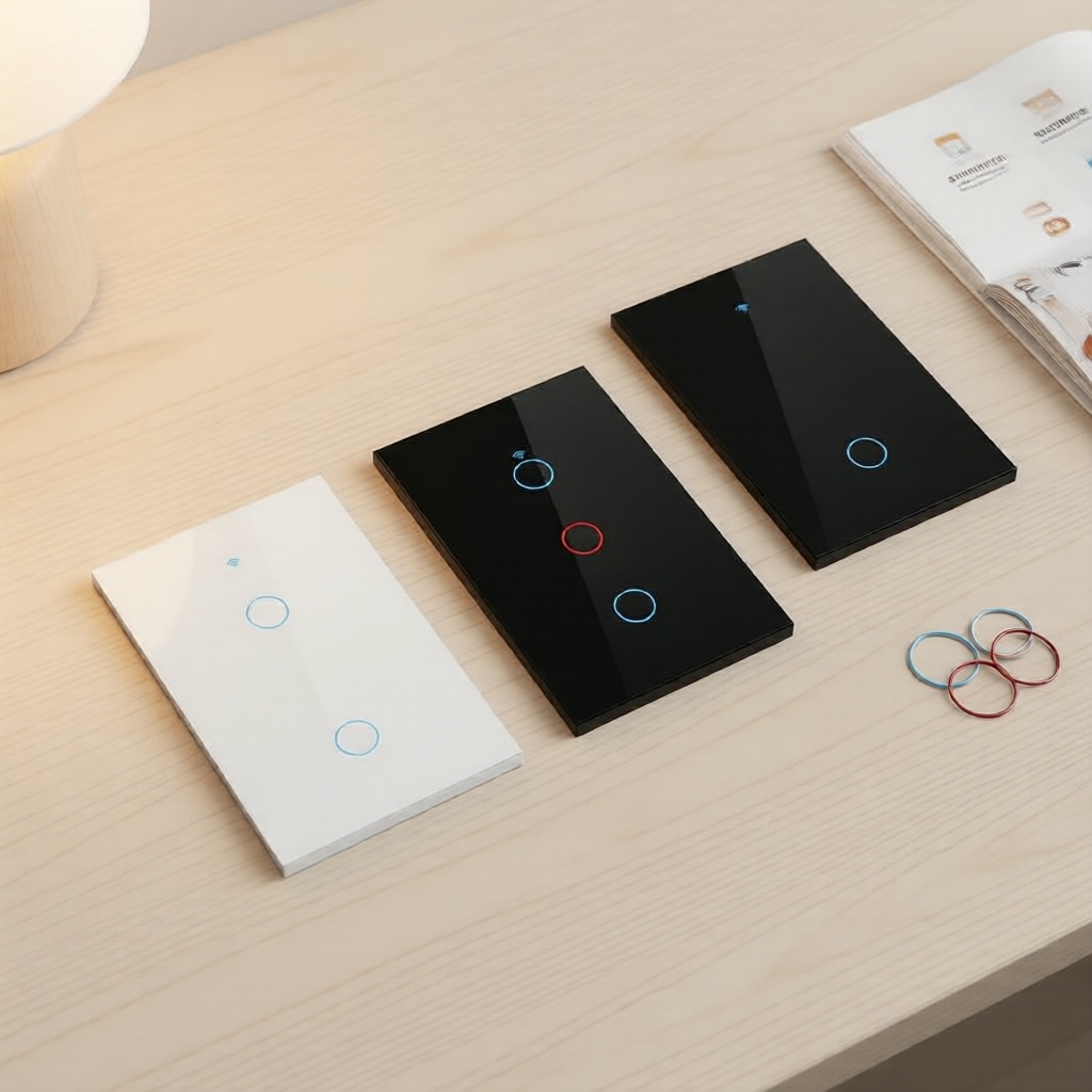 Axus Smart Switch 2026 WiFi Touch Sem Necessidade De Fio Neutro Home 1/2/3 Gang Light 100-240V Funciona Com Alexa