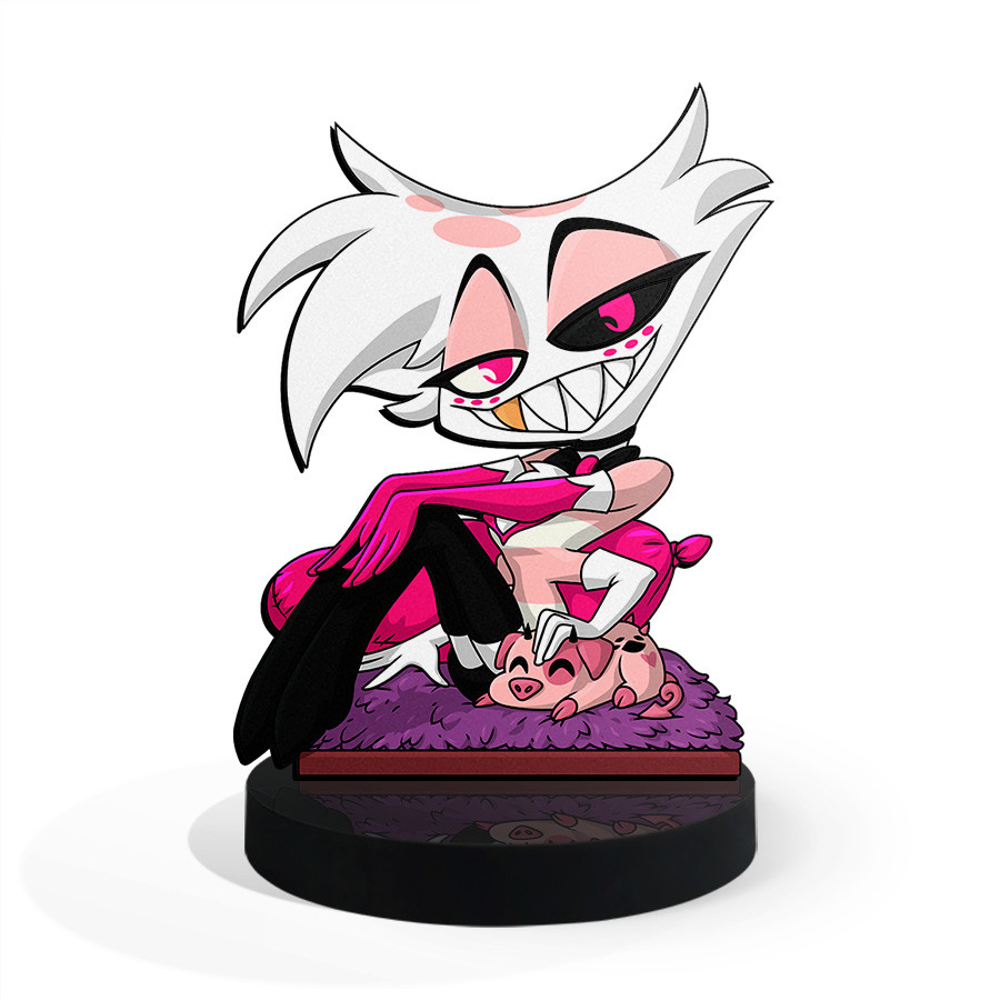 Totem Pequeno Boneco Angel Dust - 7cm + Base