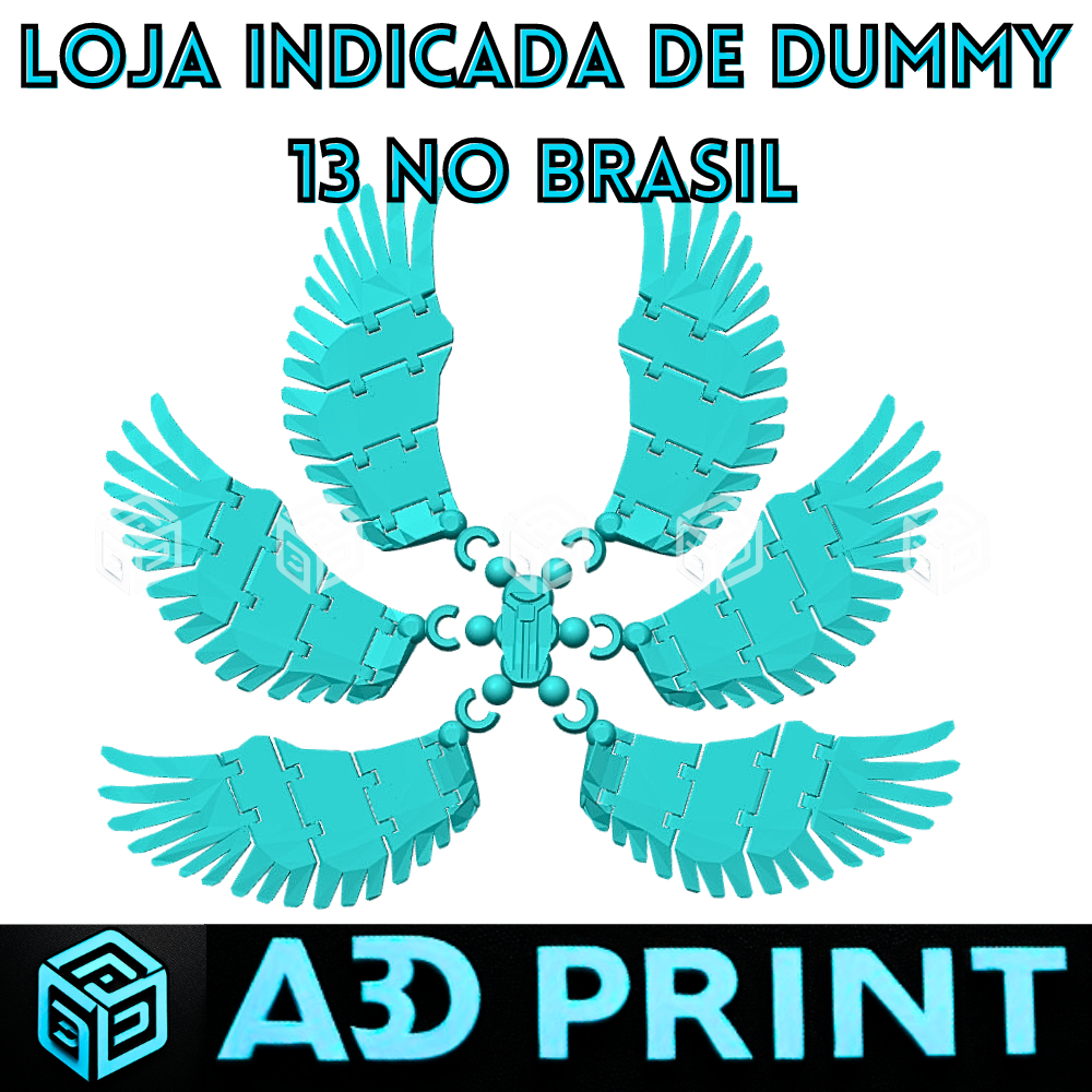 Asas 6 Anjo Angel Dummy 13 - Boneco Articulado Action Figure Brinquedo Educativo Varias Posições 3D