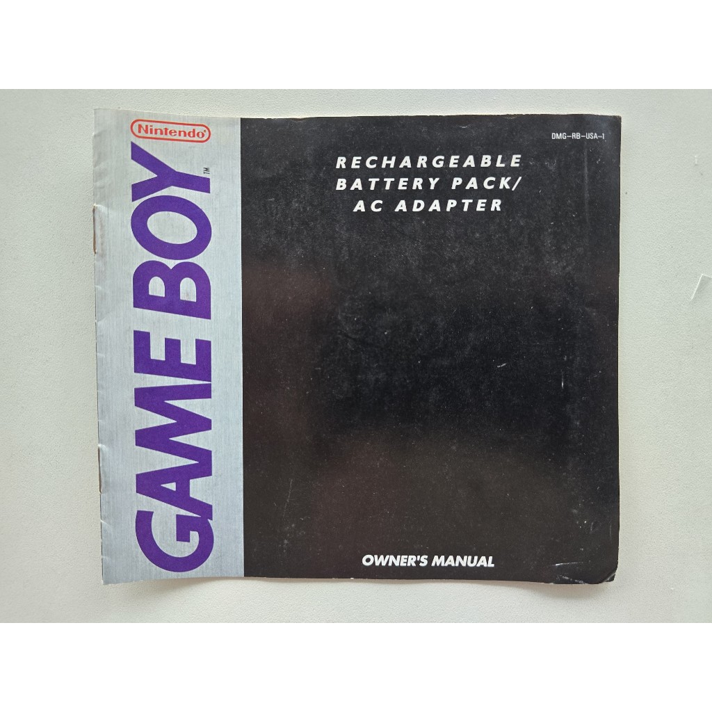 Manual de Instruções -Game Boy / Nintendo - Manual / - Rechargeable Battery Pack - 1989 - Original
