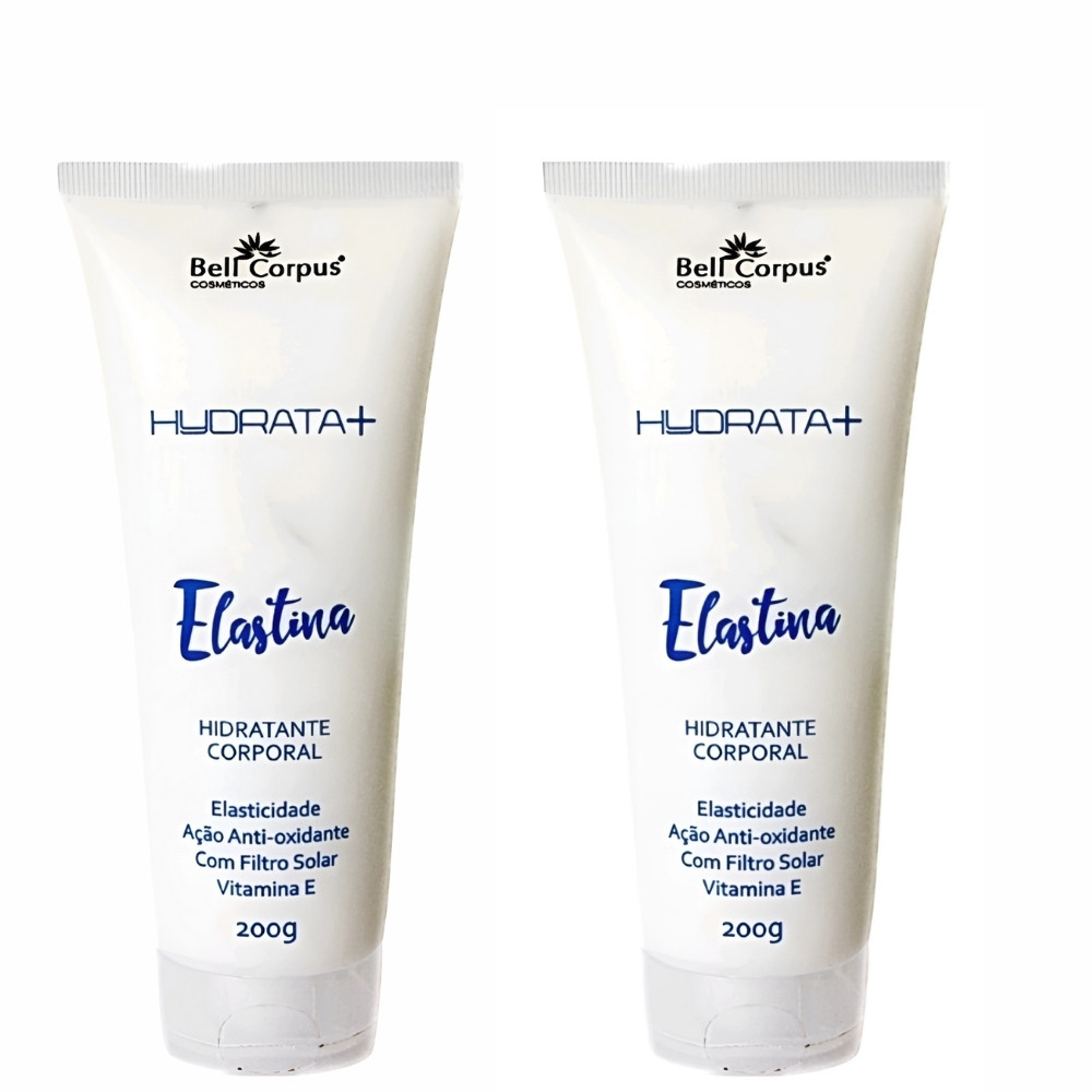 Kit 2x Creme Hidratante Elastina Bell Corpus - Pele Hidratada por Muito Mais Tempo