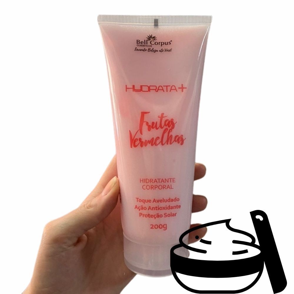 Creme Hidratante Frutas Vermelhas Bell Corpus 200g - Hidratação Profunda e Perfume Suave