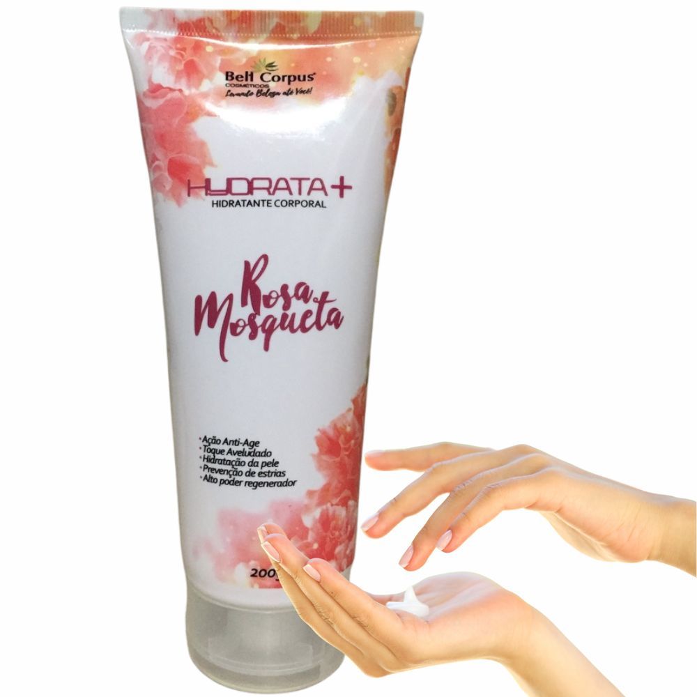 Creme Hidratante Rosa Mosqueta Bell Corpus 190g - Hidratação Profunda e Perfume Suave