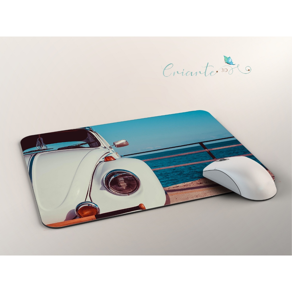 Mouse Pad Fusca Branco