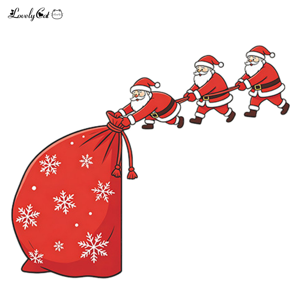 Christmas Door Frame Decoration Festive Corner Ornament Topper Decor Santa Claus Wall Sticker Waterproof Self-adhesive X