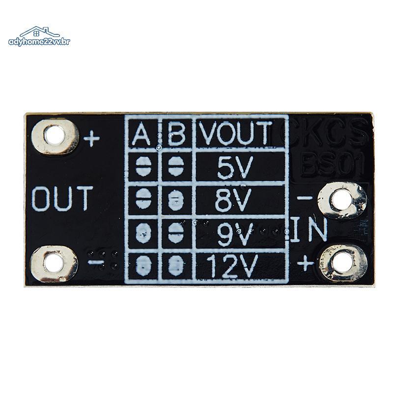 adyhome22vv 1Pc Multifuncional Mini Boost Module Step Up Board 5V/8V/9V/12V 1.5A Indicador LED DIY Módulo De Tensão Elet