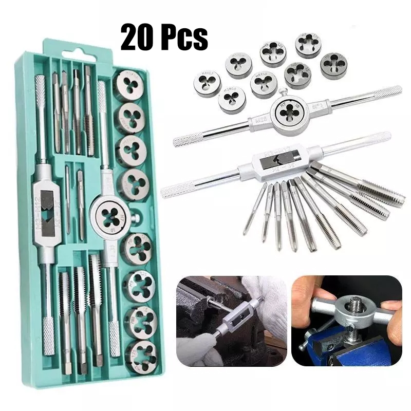 Multifunctional Male and Female Set 20 PCS for Steel Wood Aluminum Threading Tools