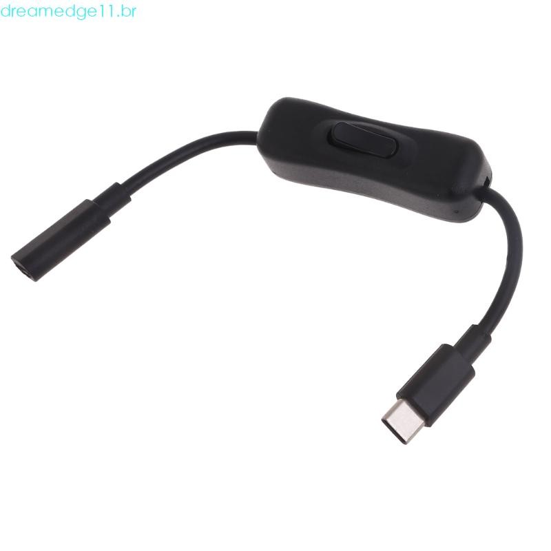USB C Male to Female Extension Cable with Inlines Power Switches for 4