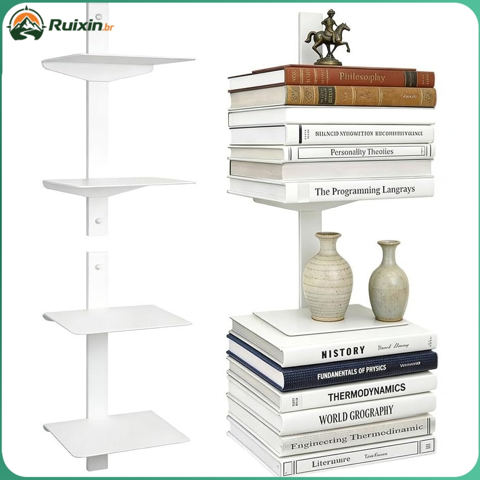 Industrial Iron Wall Shelf Kit 2 Decorative Hanging Shelves for Living Room and Beauty Salon