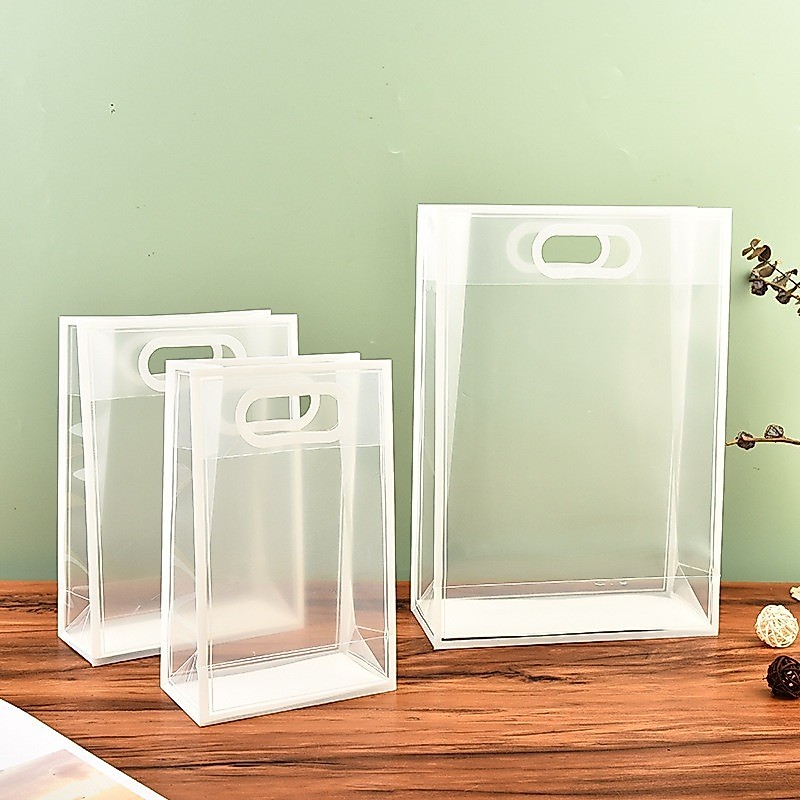 12pcs Reutilize Sacos De Presente Plástico Pvc Vendido(s) - Preto (15x24x8)